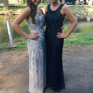 Blue Faviana prom dress